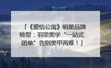 《爱情公寓》明星品牌转型：羽墨美学“一站式团单”告别美甲两难！