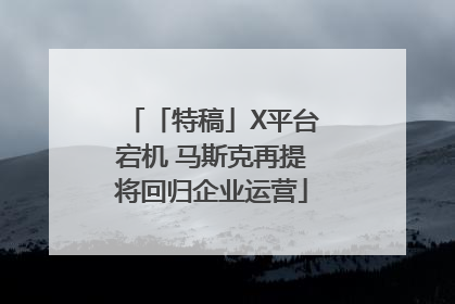 「特稿」X平台宕机 马斯克再提将回归企业运营