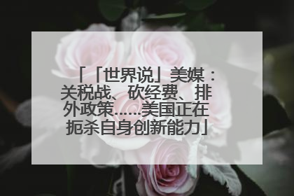 「世界说」美媒：关税战、砍经费、排外政策……美国正在扼杀自身创新能力