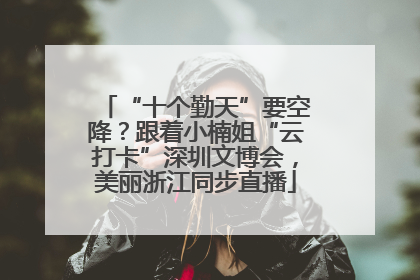 “十个勤天”要空降？跟着小楠姐“云打卡”深圳文博会，美丽浙江同步直播