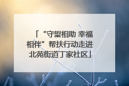 “守望相助 幸福相伴”帮扶行动走进北苑街道丁家社区