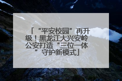 “平安校园”再升级！黑龙江大兴安岭公安打造“三位一体”守护新模式