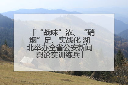 “战味”浓、“硝烟”足、实战化 湖北举办全省公安新闻舆论实训练兵