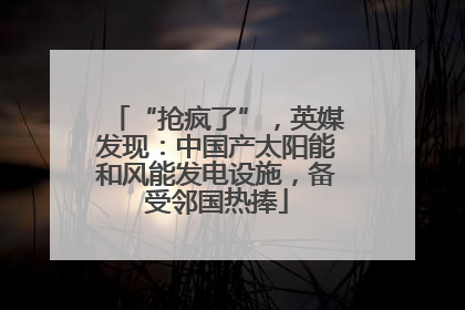 “抢疯了”，英媒发现：中国产太阳能和风能发电设施，备受邻国热捧