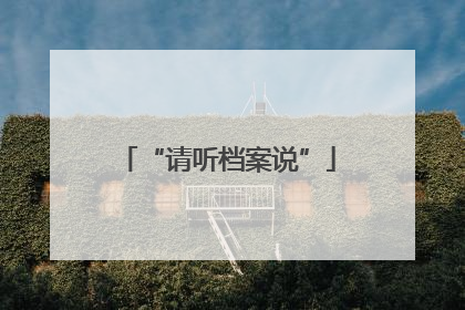 “请听档案说”