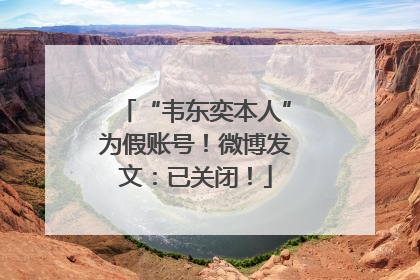 “韦东奕本人”为假账号！微博发文：已关闭！