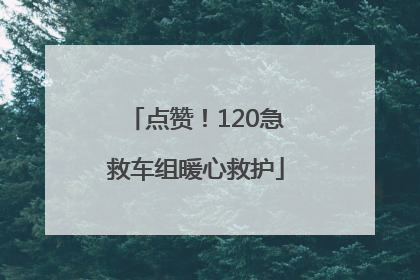 点赞！120急救车组暖心救护