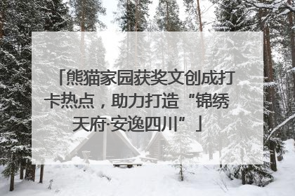熊猫家园获奖文创成打卡热点，助力打造“锦绣天府·安逸四川”