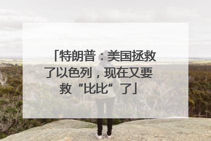 特朗普：美国拯救了以色列，现在又要救“比比”了