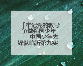 牢记党的教导 争做强国少年——中国少年先锋队临沂第九实验小学（北校区）第三次代表大会胜利召开