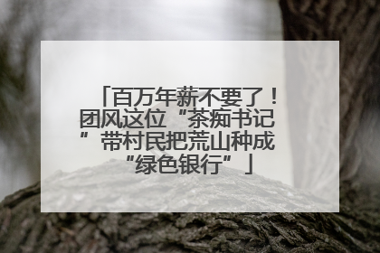 百万年薪不要了！团风这位“茶痴书记”带村民把荒山种成“绿色银行”