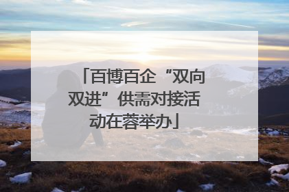百博百企“双向双进”供需对接活动在蓉举办