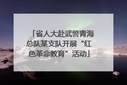 省人大赴武警青海总队某支队开展“红色革命教育”活动