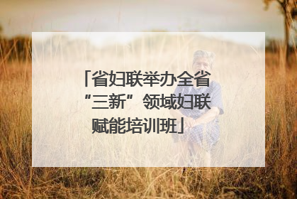 省妇联举办全省“三新”领域妇联赋能培训班