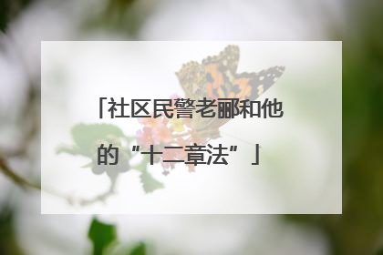 社区民警老郦和他的“十二章法”