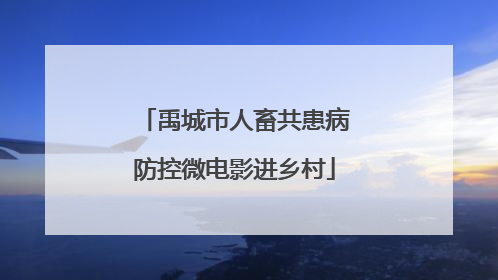 禹城市人畜共患病防控微电影进乡村