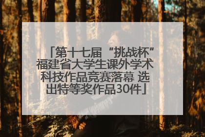 第十七届“挑战杯”福建省大学生课外学术科技作品竞赛落幕 选出特等奖作品30件