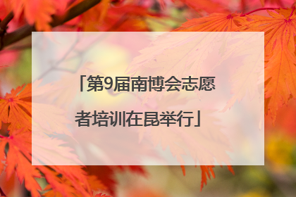 第9届南博会志愿者培训在昆举行