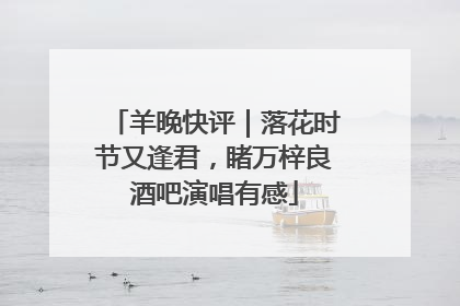 羊晚快评｜落花时节又逢君，睹万梓良酒吧演唱有感