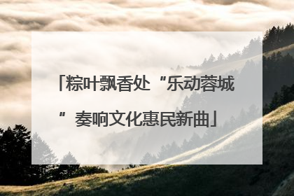 粽叶飘香处“乐动蓉城”奏响文化惠民新曲