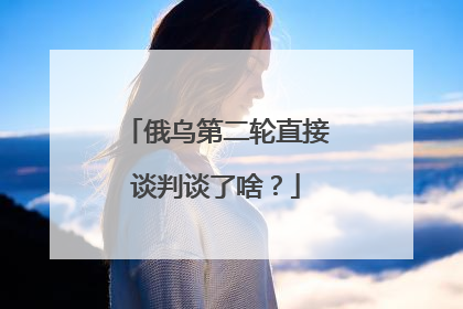 俄乌第二轮直接谈判谈了啥？
