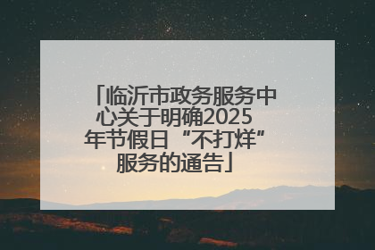 临沂市政务服务中心关于明确2025年节假日“不打烊”服务的通告