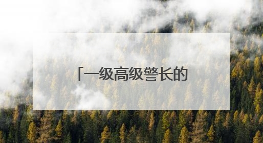 一级高级警长的她，拟升副厅