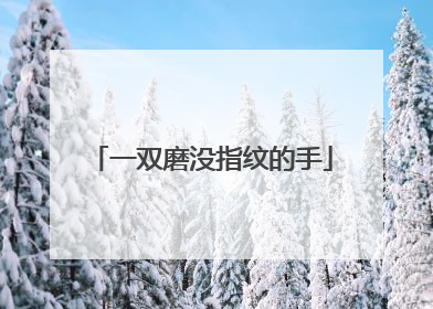 一双磨没指纹的手