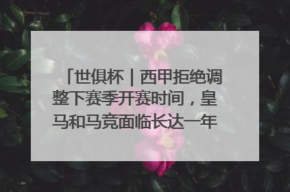 世俱杯｜西甲拒绝调整下赛季开赛时间，皇马和马竞面临长达一年的“魔鬼赛程”