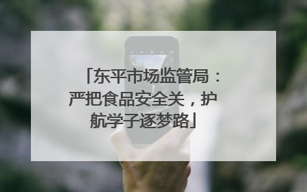 东平市场监管局：严把食品安全关，护航学子逐梦路