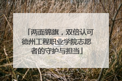 两面锦旗，双倍认可德州工程职业学院志愿者的守护与担当