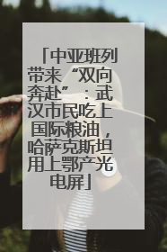 中亚班列带来“双向奔赴”：武汉市民吃上国际粮油，哈萨克斯坦用上鄂产光电屏