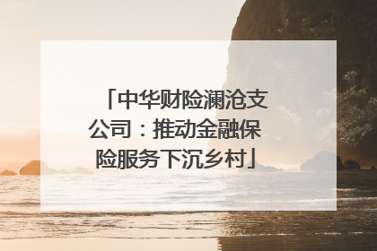 中华财险澜沧支公司：推动金融保险服务下沉乡村