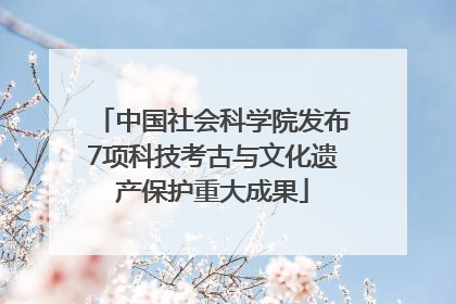 中国社会科学院发布7项科技考古与文化遗产保护重大成果