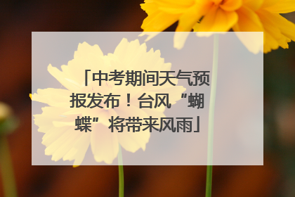 中考期间天气预报发布！台风“蝴蝶”将带来风雨