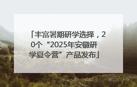 丰富暑期研学选择，20个“2025年安徽研学夏令营”产品发布