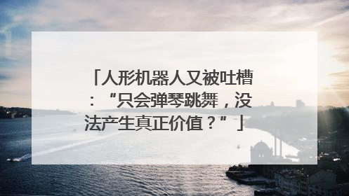 人形机器人又被吐槽：“只会弹琴跳舞，没法产生真正价值？”