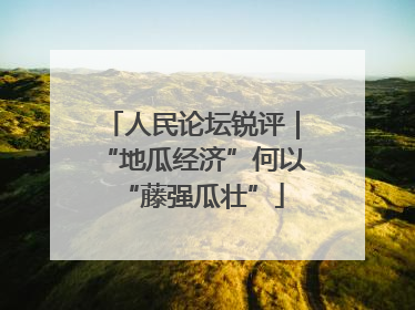 人民论坛锐评｜“地瓜经济”何以“藤强瓜壮”