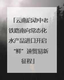 云南启动中老铁路南向常态化水产品进口开启“鲜”速贸易新征程
