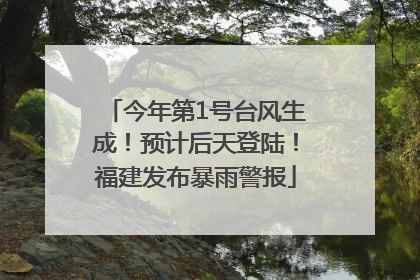 今年第1号台风生成！预计后天登陆！福建发布暴雨警报