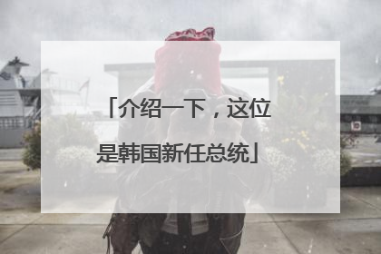 介绍一下，这位是韩国新任总统