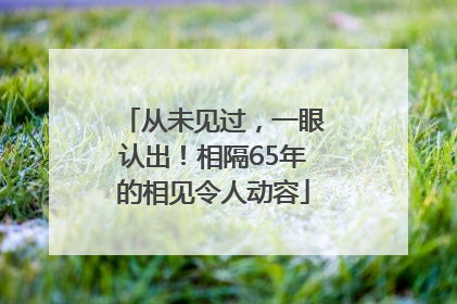 从未见过，一眼认出！相隔65年的相见令人动容