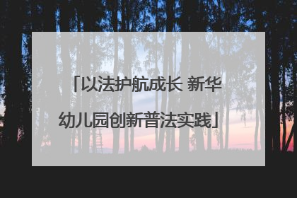 以法护航成长 新华幼儿园创新普法实践