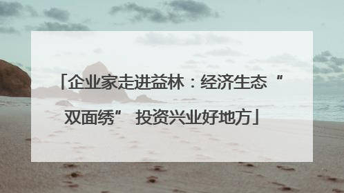 企业家走进益林：经济生态“双面绣” 投资兴业好地方