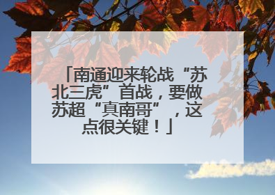 南通迎来轮战“苏北三虎”首战，要做苏超“真南哥”，这点很关键！