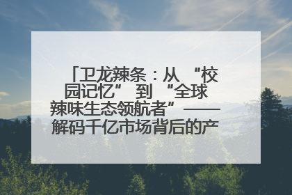 卫龙辣条：从 “校园记忆” 到 “全球辣味生态领航者”——解码千亿市场背后的产品创新与全链路破圈