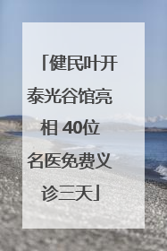 健民叶开泰光谷馆亮相 40位名医免费义诊三天