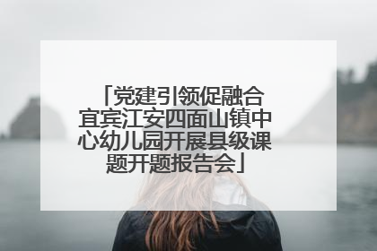 党建引领促融合 宜宾江安四面山镇中心幼儿园开展县级课题开题报告会