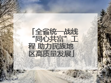 全省统一战线“同心共富”工程 助力民族地区高质量发展