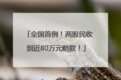全国首例！两股民收到近80万元赔款！